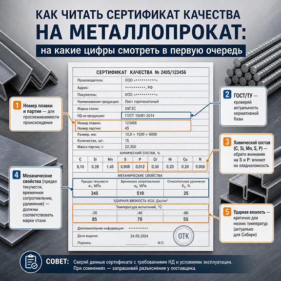 Как читать сертификат качества на металлопрокат?